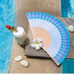 Simone et Georges Evantai pliabil din bumbac si lemn, 23x3cm, Tiwi