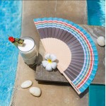 Simone et Georges Evantai pliabil din bumbac si lemn, 23x3cm, Nomad