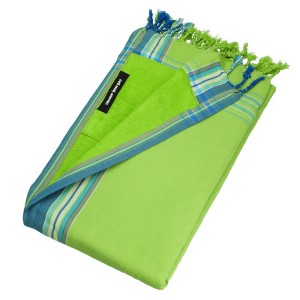 Prosop de plaja Kikoy Ile de Re Simone et Georges cu material dublu si buzunar 165x95cm 