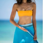 Simone et Georges Prosop de plaja cu material dublu si buzunar, 165x95 cm, Cap Ferret