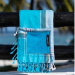 Simone et Georges Prosop de plaja cu material dublu si buzunar, 165x95 cm, Cap Ferret