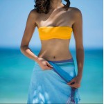 Simone et Georges Prosop de plaja cu material dublu si buzunar, 165x95 cm, Tiwi