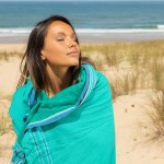 Simone et Georges Prosop de plaja cu material dublu si buzunar, 165x95 cm, Martin