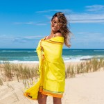 Simone et Georges Prosop de plaja cu material dublu si buzunar, 165x95 cm, Barthelemy