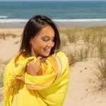 Simone et Georges Prosop de plaja cu material dublu si buzunar, 165x95 cm, Barthelemy