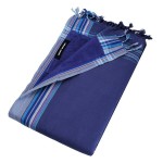 Simone et Georges Prosop de plaja cu material dublu si buzunar, 165x95 cm, Marin