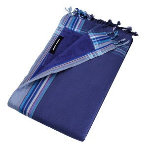 Prosop de plaja Kikoy Marin Simone et Georges cu material dublu si buzunar 165x95cm