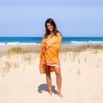 Simone et Georges Prosop de plaja cu material dublu si buzunar, 165x95 cm, Tahiti