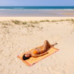 Simone et Georges Prosop de plaja cu material dublu si buzunar, 165x95 cm, Tahiti