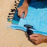 Simone et Georges Prosop de plaja cu material dublu si buzunar, 165x95 cm, Cuba