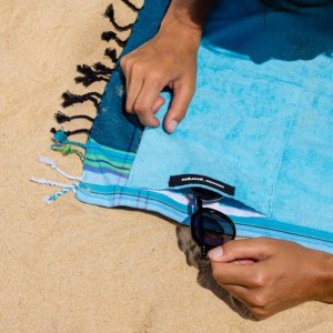 Prosop de plaja Kikoy Cuba Simone et Georges 2 in 1 cu buzunar 165x95cm