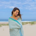 Simone et Georges Prosop de plaja cu material dublu si buzunar, 165x95 cm, Maldives