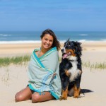 Simone et Georges Prosop de plaja cu material dublu si buzunar, 165x95 cm, Maldives