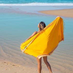 Prosop de plaja Kikoy Majorque Simone et Georges cu material dublu si buzunar 165x95cm  