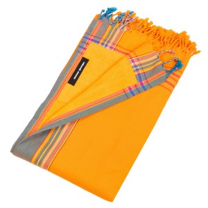 Prosop de plaja Kikoy Hawaï Simone et Georges cu material dublu si buzunar 165x95cm 