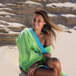 Simone et Georges Prosop de plaja cu material dublu si buzunar, 165x95 cm, Bahamas