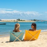 Simone et Georges Scaun pliant tip sezlong, 140x70cm, Jaune