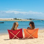 Simone et Georges Scaun pliant tip sezlong, 140x70cm, Abricot