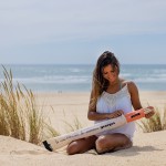 Simone et Georges Scaun pliant tip sezlong, 140x70cm, Rose Cerise