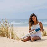 Simone et Georges Scaun pliant tip sezlong, 140x70cm, Bleu de Prusse