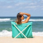 Simone et Georges Scaun pliant tip sezlong, 140x70cm, Vert Emeraude