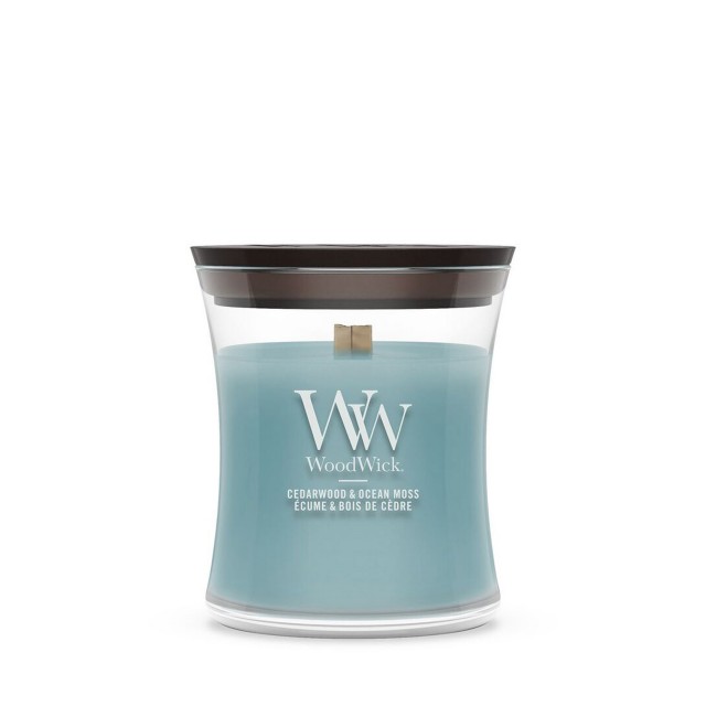 Lumanare Parfumata Borcan Mic Cedarwood & Ocean Moss, WoodWick® Lumanare Parfumata Borcan Mic Cedarwood & Ocean Moss, WoodWick®
