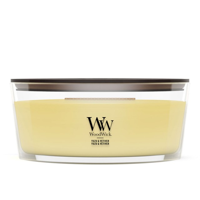 Lumanare Parfumata Ellipse Yuzu & Vetiver, WoodWick® Lumanare Parfumata Ellipse Yuzu & Vetiver, WoodWick®