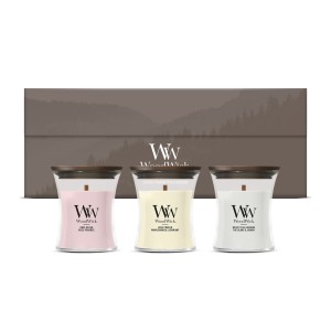 Set Cadou 3 Lumanari Borcan Mini "Floral Blooming", Woodwick