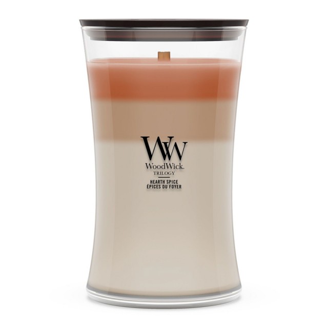 Lumanare Parfumata Borcan Mare Trilogy Hearth Spice, WoodWick® Lumanare Parfumata Borcan Mare Trilogy Hearth Spice, WoodWick®