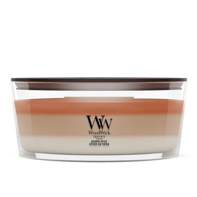Lumanare Parfumata Ellipse Trilogy Hearth Spice, WoodWick® Lumanare Parfumata Ellipse Trilogy Hearth Spice, WoodWick®