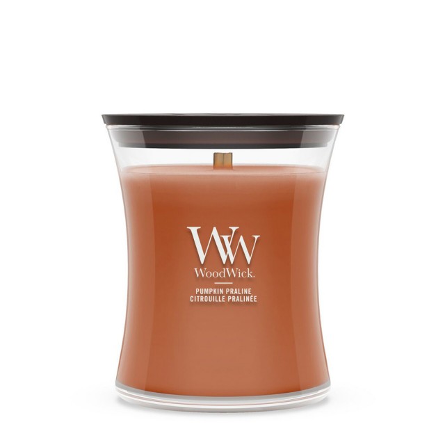 Lumanare Parfumata Borcan Mediu Pumpkin Praline, WoodWick® Lumanare Parfumata Borcan Mediu Pumpkin Praline, WoodWick®