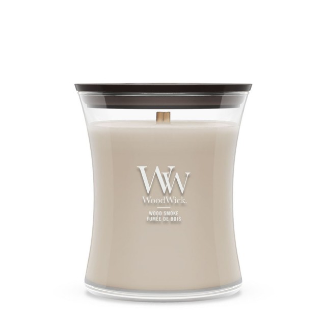 Lumanare Parfumata Borcan Mediu Wood Smoke, WoodWick® Lumanare Parfumata Borcan Mediu Wood Smoke, WoodWick®