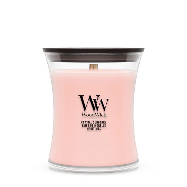 Lumanare Parfumata Borcan Mediu Coastal Sunberry, WoodWick® Lumanare Parfumata Borcan Mediu Coastal Sunberry, WoodWick®