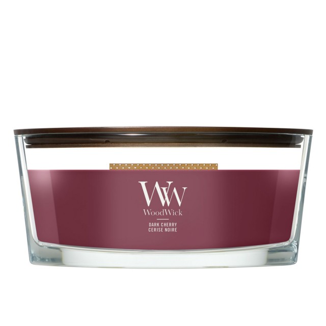 Lumanare Parfumata Ellipse Dark Cherry, WoodWick® Lumanare Parfumata Ellipse Dark Cherry, WoodWick®