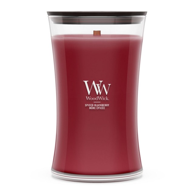 Lumanare Parfumata Borcan Mare Spiced Blackberry, WoodWick® Lumanare Parfumata Borcan Mare Spiced Blackberry, WoodWick®
