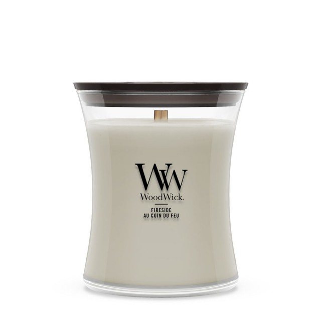 Lumanare Parfumata Borcan Mediu Fireside, WoodWick® Lumanare Parfumata Borcan Mediu Fireside, WoodWick®