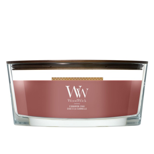 Lumanare Parfumata Ellipse Cinnamon Chai, WoodWick® Lumanare Parfumata Ellipse Cinnamon Chai, WoodWick®