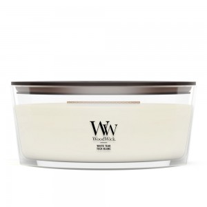 Lumanare Parfumata Ellipse White Teak, WoodWick® 