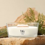 Lumanare Parfumata Ellipse White Teak, WoodWick® Lumanare Parfumata Ellipse White Teak, WoodWick®