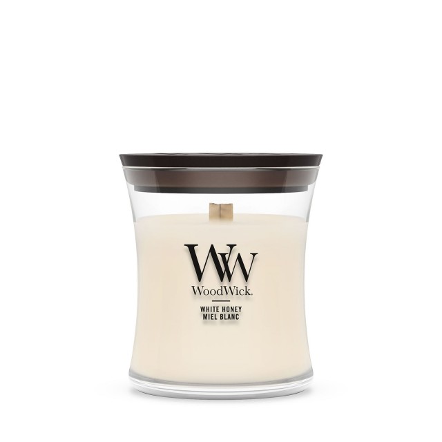Lumanare Parfumata Borcan Mic White Honey, WoodWick® Lumanare Parfumata Borcan Mic White Honey, WoodWick®