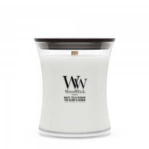 Lumanare Parfumata Borcan Mediu White Tea & Jasmine, WoodWick®
