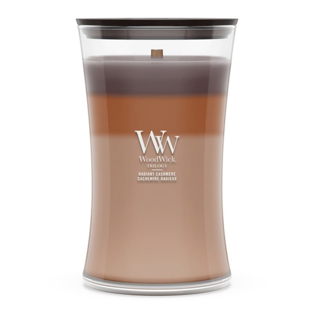 Lumanare Parfumata Borcan Mare Trilogy Radiant Cashmere, WoodWick® Lumanare Parfumata Borcan Mare Trilogy Radiant Cashmere, WoodWick®