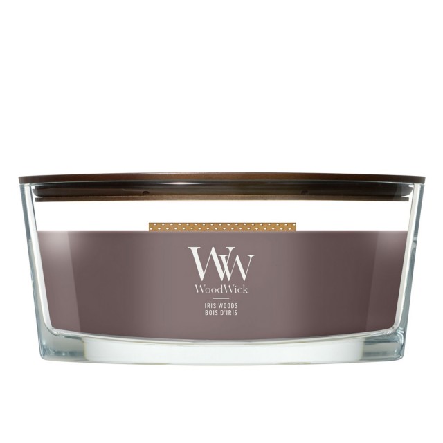Lumanare Parfumata Ellipse Iris Woods, WoodWick® Lumanare Parfumata Ellipse Iris Woods, WoodWick®