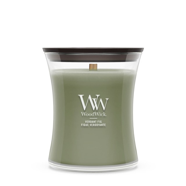 Lumanare Parfumata Borcan Mediu Verdant Fig, WoodWick® Lumanare Parfumata Borcan Mediu Verdant Fig, WoodWick®
