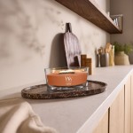 Lumanare Parfumata Ellipse Saffron Smoke, WoodWick® Lumanare Parfumata Ellipse Saffron Smoke, WoodWick®