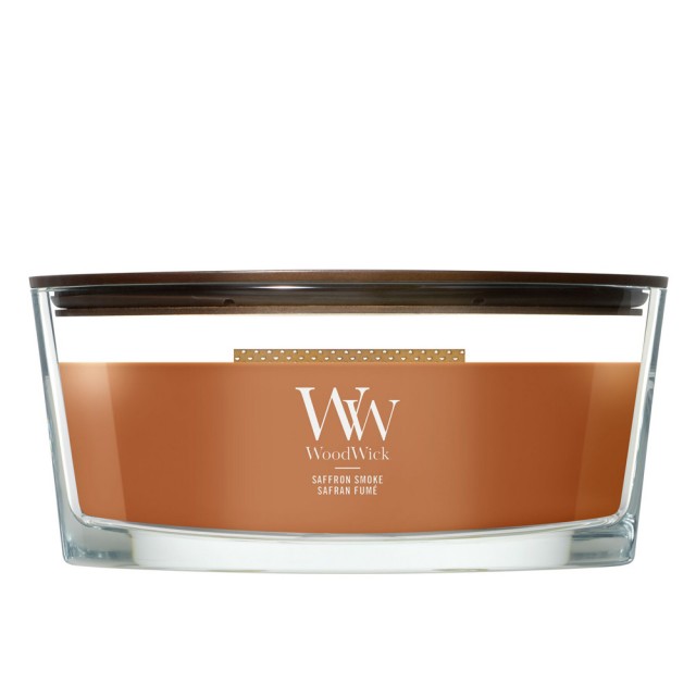Lumanare Parfumata Ellipse Saffron Smoke, WoodWick® Lumanare Parfumata Ellipse Saffron Smoke, WoodWick®