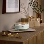 Lumanare Parfumata Ellipse White Tea & Jasmine, WoodWick® Lumanare Parfumata Ellipse White Tea & Jasmine, WoodWick®