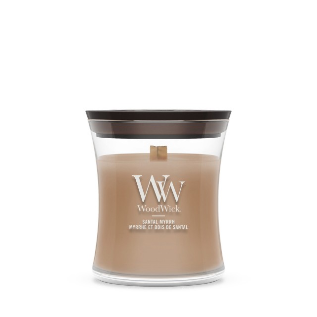 Lumanare Parfumata Borcan Mic Santal Myrrh, WoodWick® Lumanare Parfumata Borcan Mic Santal Myrrh, WoodWick®