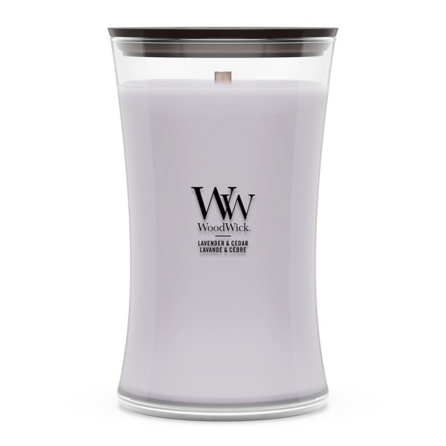 Lumanare Parfumata Borcan Mare Lavender & Cedar, WoodWick® Lumanare Parfumata Borcan Mare Lavender & Cedar, WoodWick®