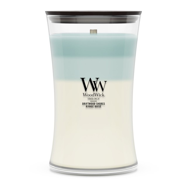 Lumanare Parfumata Borcan Mare Trilogy Driftwood Shores, WoodWick® Lumanare Parfumata Borcan Mare Trilogy Driftwood Shores, WoodWick®